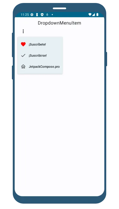Imagen del componente DropdownMenu- Material 3