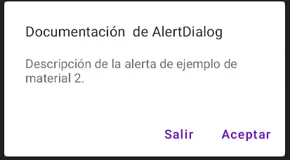 Imagen del componente AlertDialog - Material