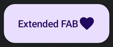 Imagen del componente ExtendedFloatingActionButton - Material 3
